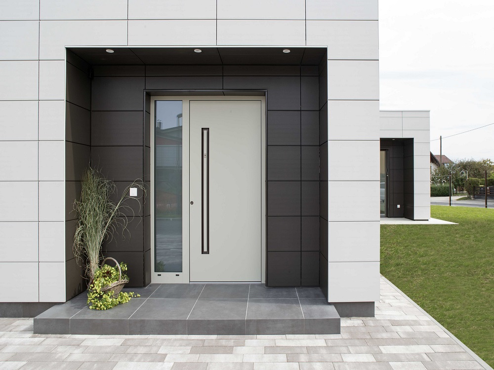 aluminium haustür weiß