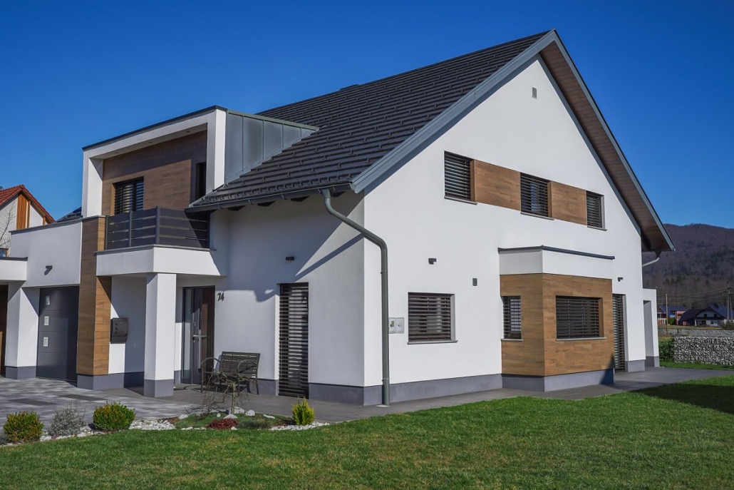 Modernes Passivhaus mit Inotherm Haustür