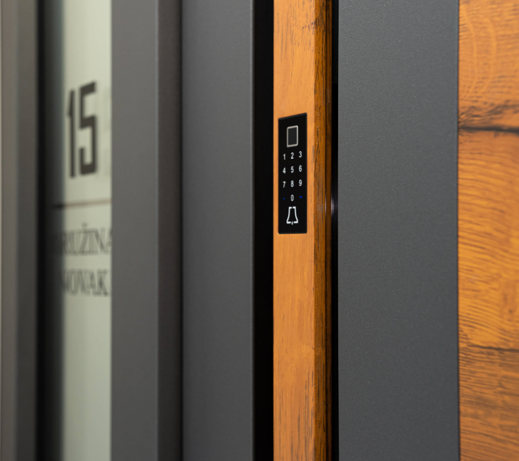 Haustürdetails aus Holz.
