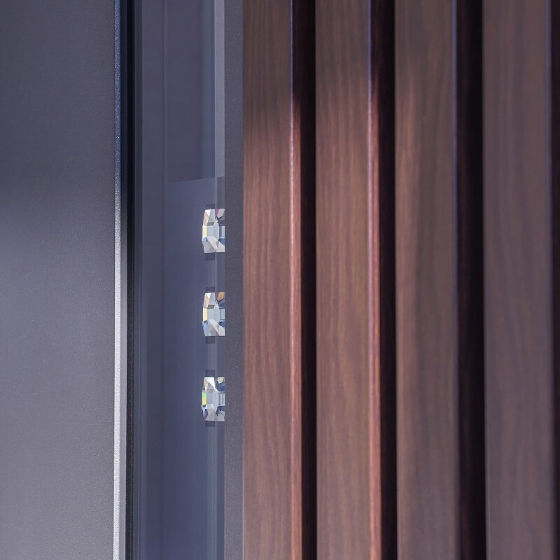 Swarovski-Kristalle in Glas