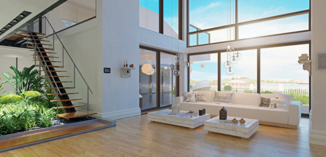 Ein neugebautes Haus - das Wohnzimmer