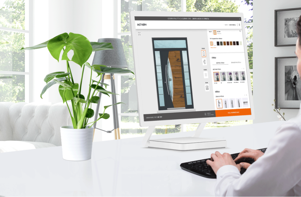 Konfigurator vhodnih vrat v uporabi na zaslonu računalnika