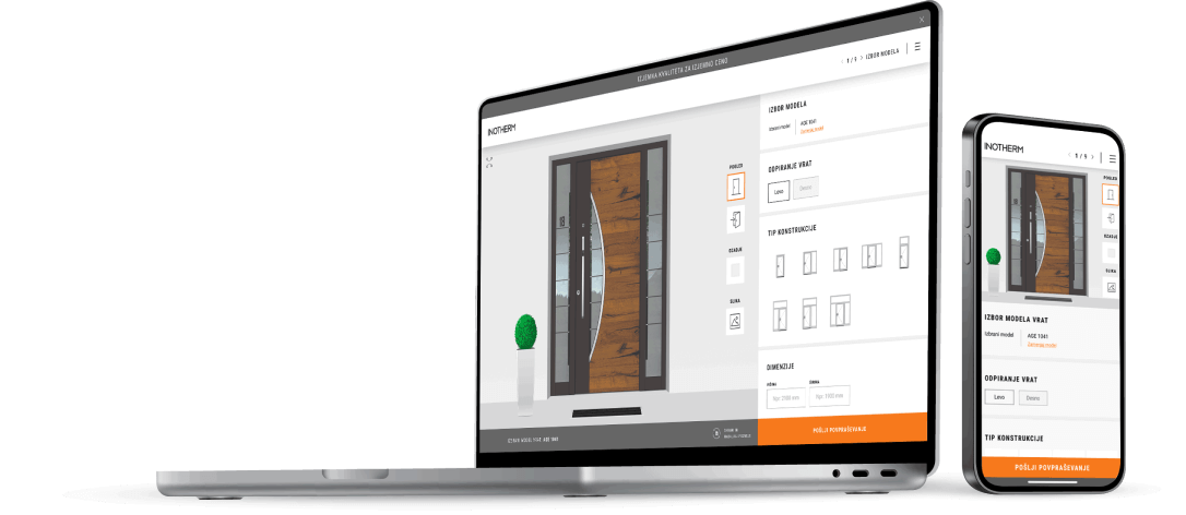 Der Haustür-Konfigurator von Inotherm auf PC und Handy