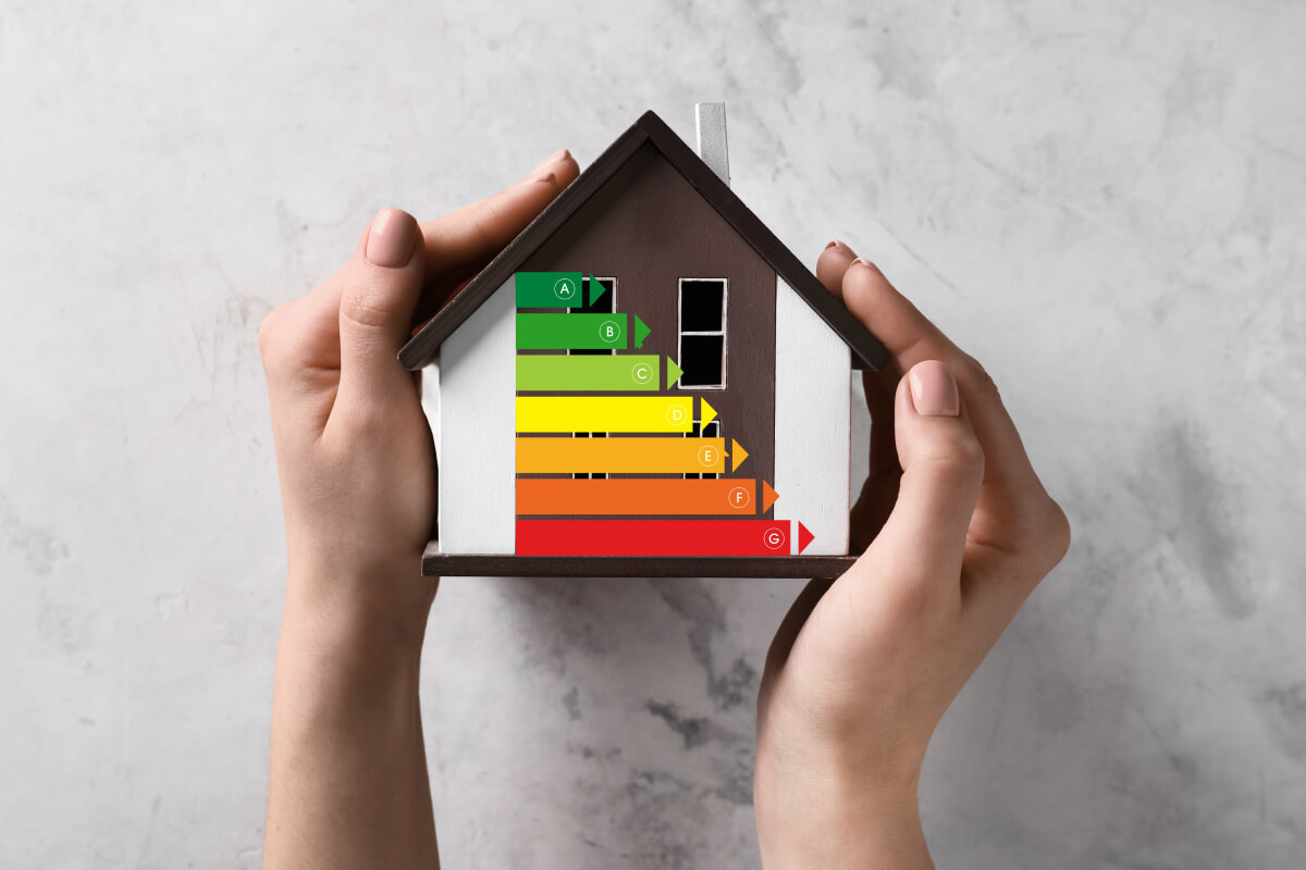 Energieeffizienz des Hauses.