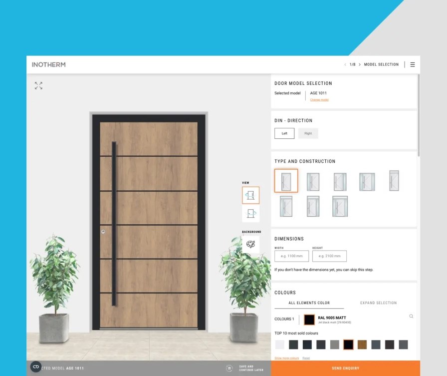 Konfigurator für Aluminium-Haustüren